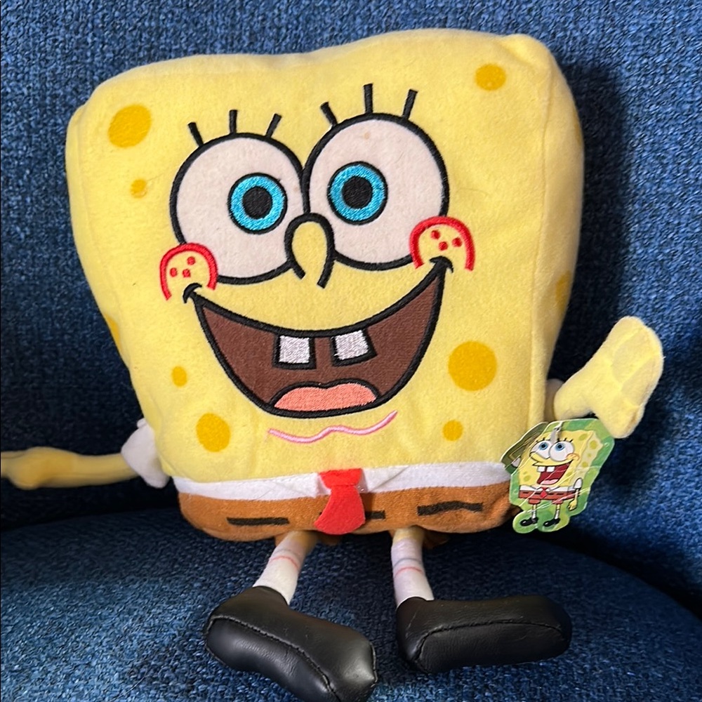 SpongeBob Squarepants Yellow Stuffed Animal with Plush Texture